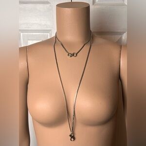 LIA SOPHIA Infinity Clasp Pendent Silver Multi-Way Long Layered Necklace Stack